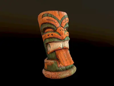 Cartoon Tiki 3D model