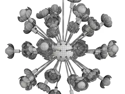  Adeline Chandelier Low-poly 3D model