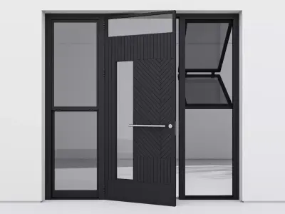 Aluminium door 268 3D model
