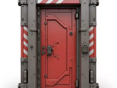  futuristic sci-fi door 3D print model purchase