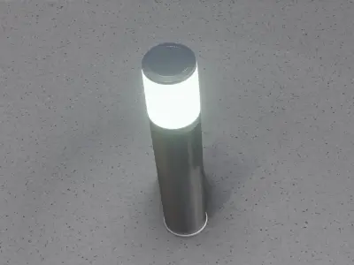 Low-Poly Basic Light Column 18 - Street Light Set-9 Low-poly 3D model