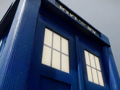 TARDIS Low-poly 3D model