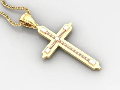Cross Light Gold 4CP082 3DM STL 3D print model