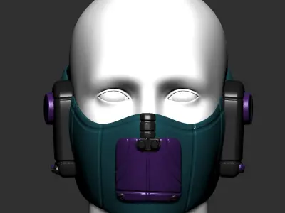 gas mask helmet scifi high poly sculpt  ver 2 3d printable  3D model purchase