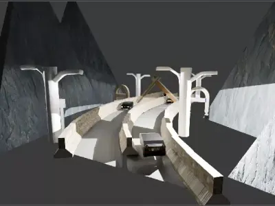 Speed Road Low-poly 3D model