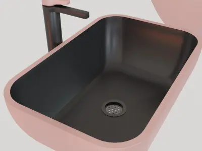 Bathroom Object Low-poly 3D model