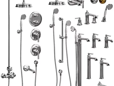 Faucet Set Omnires Armance 3D model