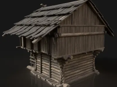 Viking Big House Cottage Hut Northern Fantasy Next Gen AAA Low-poly 3D model