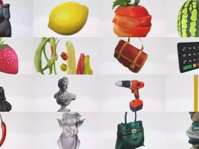 Giant collection of everyday objects to complete your projects 3D Model Pack