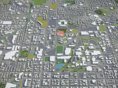 Provo - Utah  Low-poly 3D model