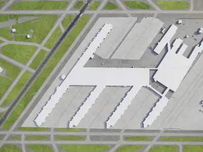Louisville - Muhammad Ali International Airport - SDF Low-poly 3D model