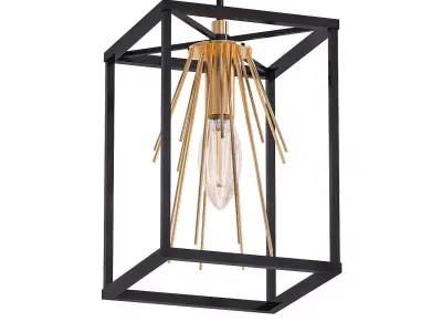 Gold Starburst Chandelier 3D model