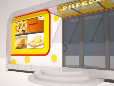 Cheeze market 3D model