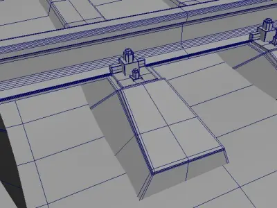 Railtracks railroad track 3D model