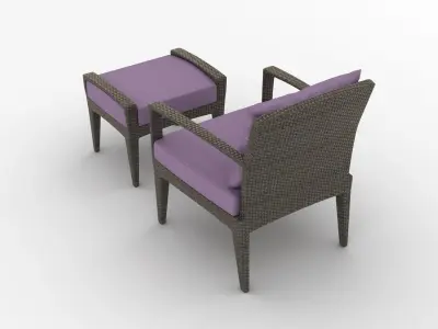 Dedon Panama Lounge Chair 3D model