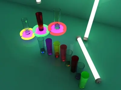 Shot glasses Party alcohol cocktails drink set collection  3D model