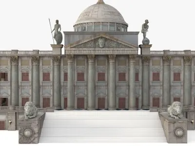 European Renaissance palace 3D model