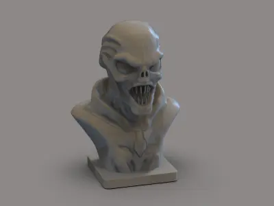 Fiction Alien Bust 3D print model
