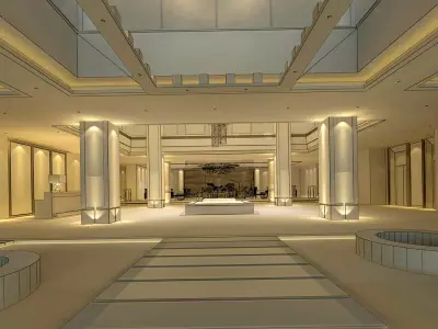 Business Restaurant - Coffee - Banquet  173 3D model
