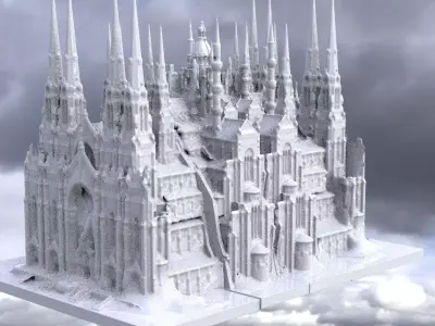 Fantasy Cathedral Grand print version 3D print model