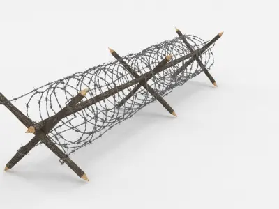 Barb Wire Obstacle 3D model
