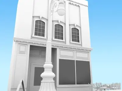 Main Street Shop Scene 3D model