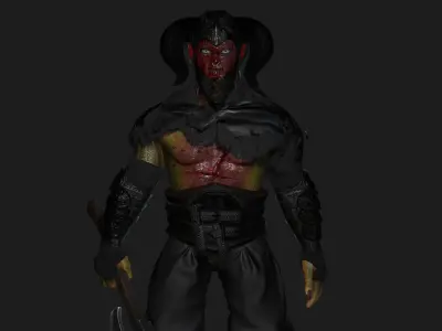 AAA 3D MODEL FANTASY HORROR DEMON CHARACTER - BLOODY DEMON HORN
