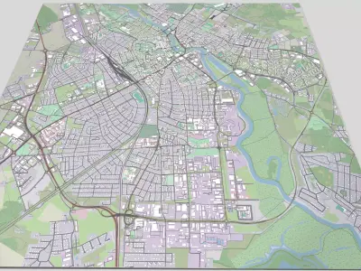 Cityscape Tartu Estonia 3D model