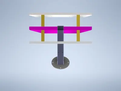 Steel frame of the table 3D model