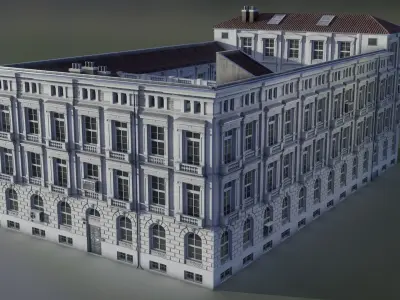 European Building 04 Low-poly 3D model