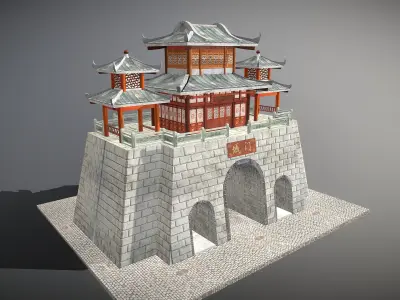 Ancient City Gate 3D model