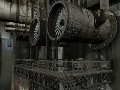 Sci-fi scene interior 3D model