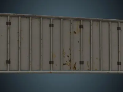 Crowd Barrier 5C Low-poly 3D model