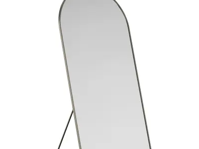 Floor mirror semicircular wardrobe wide and narrow 3D model