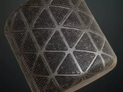 Triangular Sci-fi Floor Grid Texture