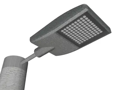 Concrete Lamp Post - Light Pole - Light Post - Street Light 18 3D model