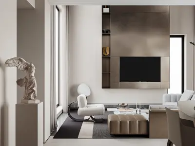 villa interior scenes 3D model