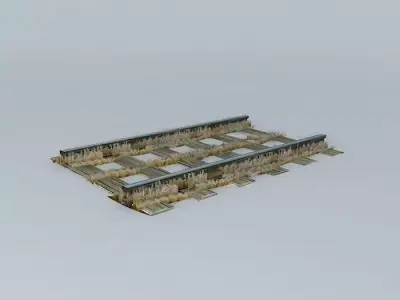 Eco Rail Real Dead GrassTrack Old Steam Days Free 3D model