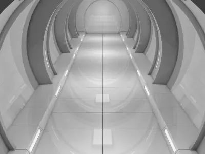Sci Fi Tunnel 3D model 15