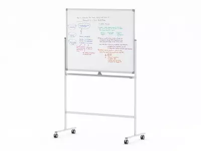 Whiteboard with Rolling 3D model