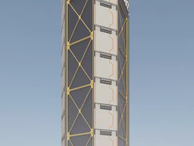 Sci-fi Mega Block 002 v2 3D model