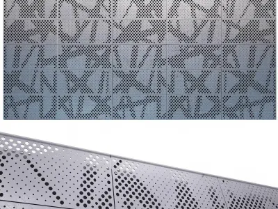 perforated metal panel N1 3D model