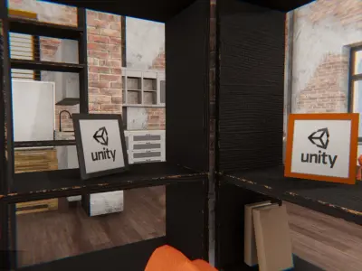 loft - modular interior Low-poly 3D model