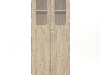 Wooden Cabinet Set 4 3D model