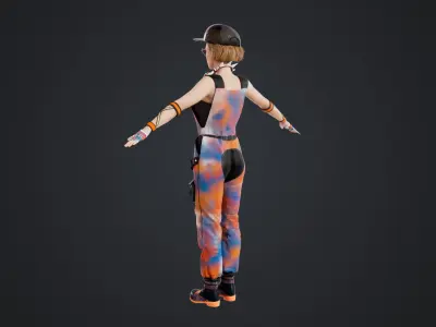 HipHop Girl Rigged 3D model