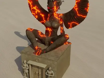 Temple of Death Low-poly 3D model
