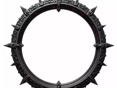 Cyber Data Interface Ring 3D Model Low-poly 3D model