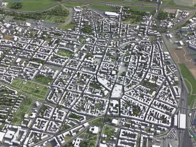 Bytom - City 3D Model Low-poly 3D model