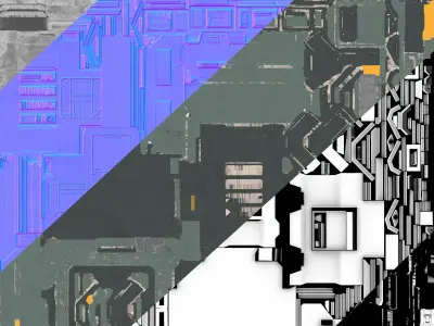 Scifi Crate Low-poly 3D model get