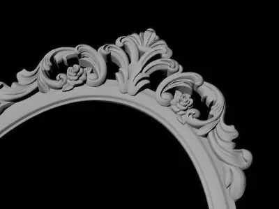 mirror gold frame 3D model get